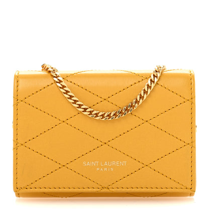Saint Laurent Lambskin Quilted Monogram Baby Crossbody Bag  Saffran 1 of 11