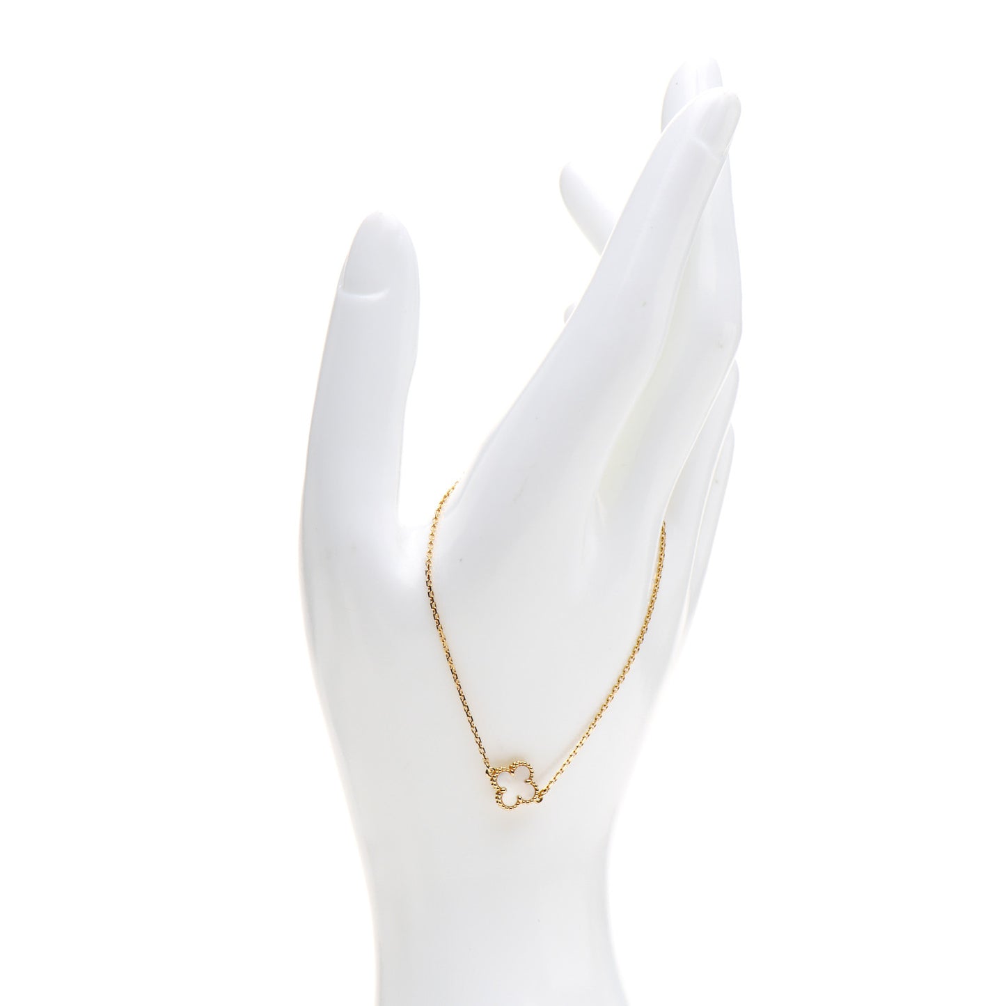 18K Yellow Gold Mother of Pearl Sweet Alhambra Bracelet
