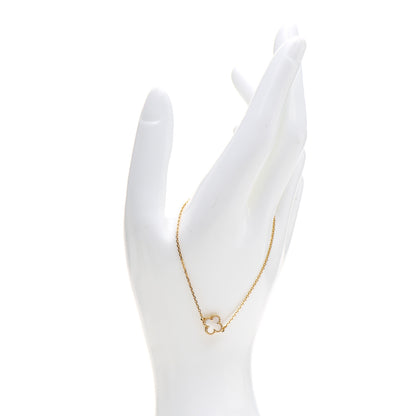 Van Cleef & Arpels 18K Yellow Gold Mother of Pearl Sweet Alhambra Bracelet 2 of 7
