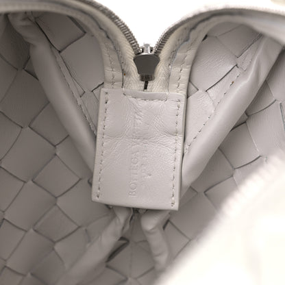 Bottega Veneta Patent Calfskin Intrecciato Small Loop Camera Bag White 6 of 10