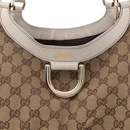 Gucci Monogram Large D Gold Ring Hobo Off White 8 of 13