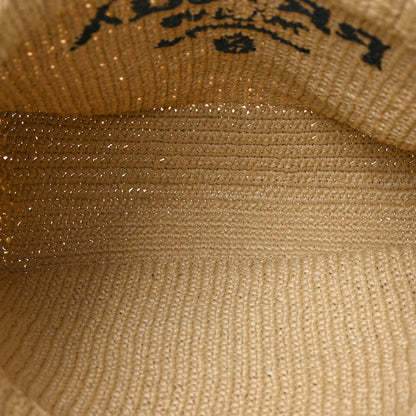 Prada Yarn Raffia Effect Crochet Embroidered Logo Tote Naturale 5 of 8