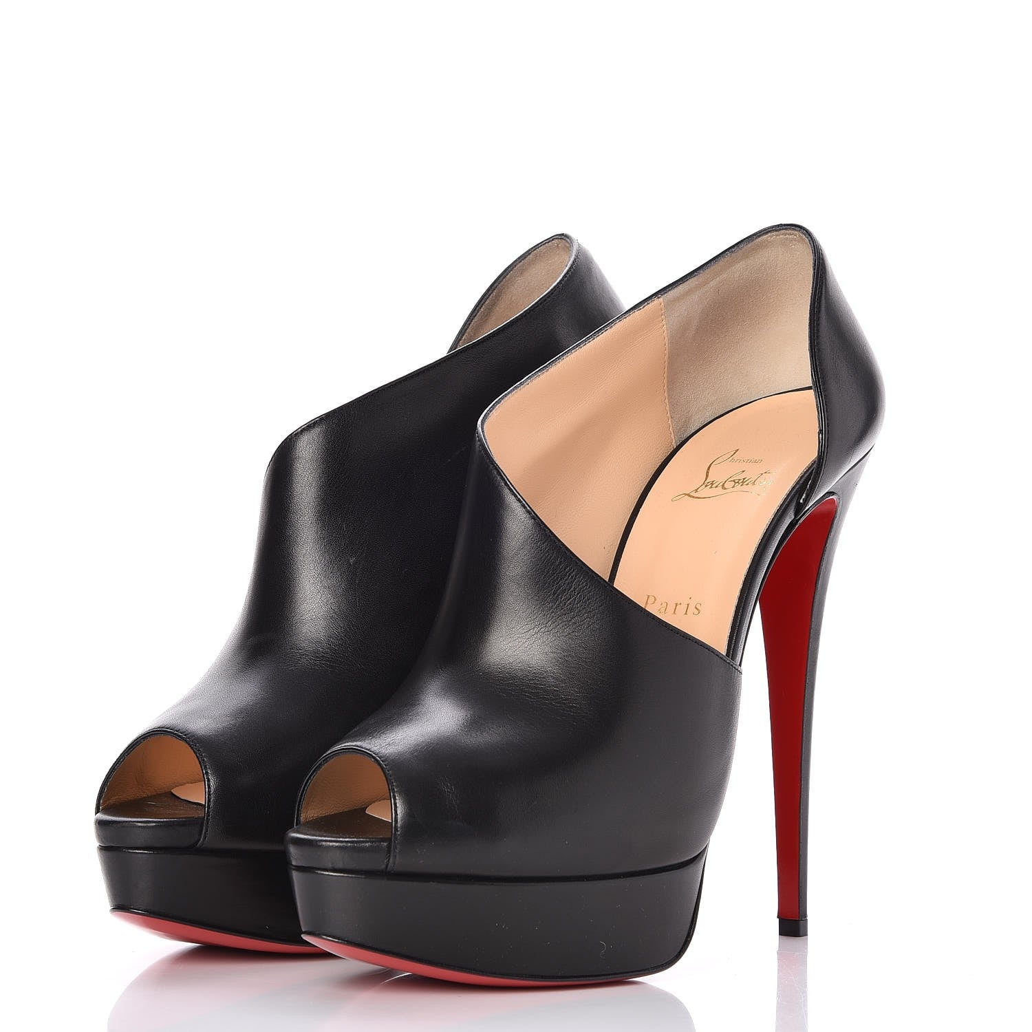 Christian Louboutin Calfskin Verita 150 Booties 42 Black 3 of 8