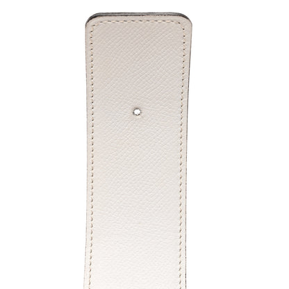 Hermes Epsom 42mm Belt Strap 90 White Etoupe 5 of 9