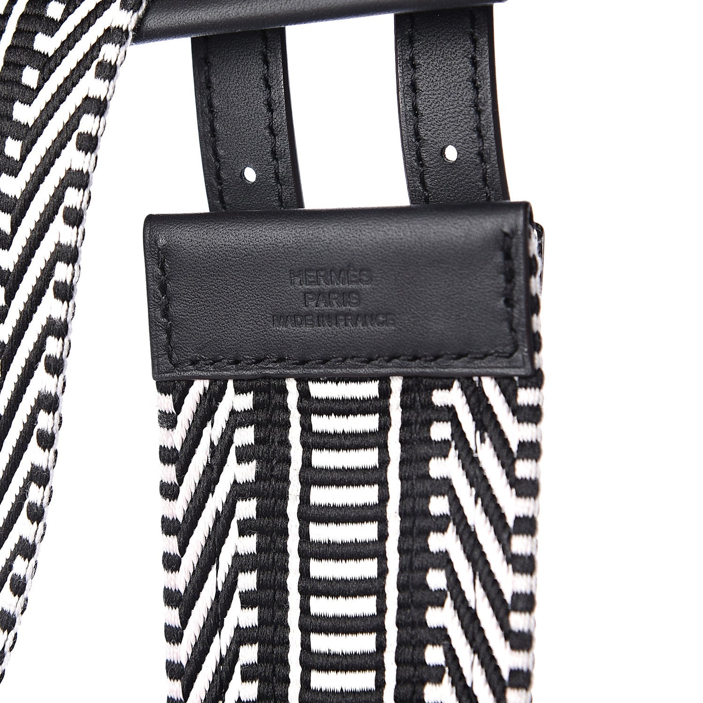Toile Sombrero 50mm Cavale Belt 100 Black Ecru