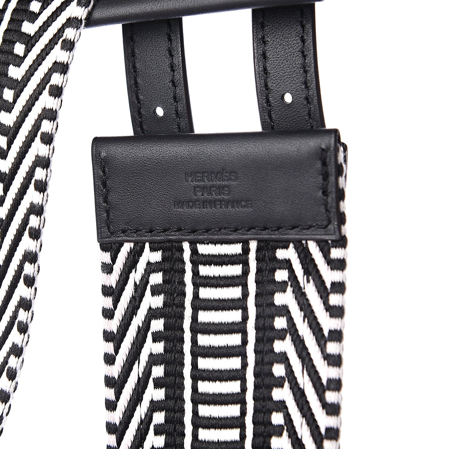 Hermes Toile Sombrero 50mm Cavale Belt 100 Black Ecru 3 of 4