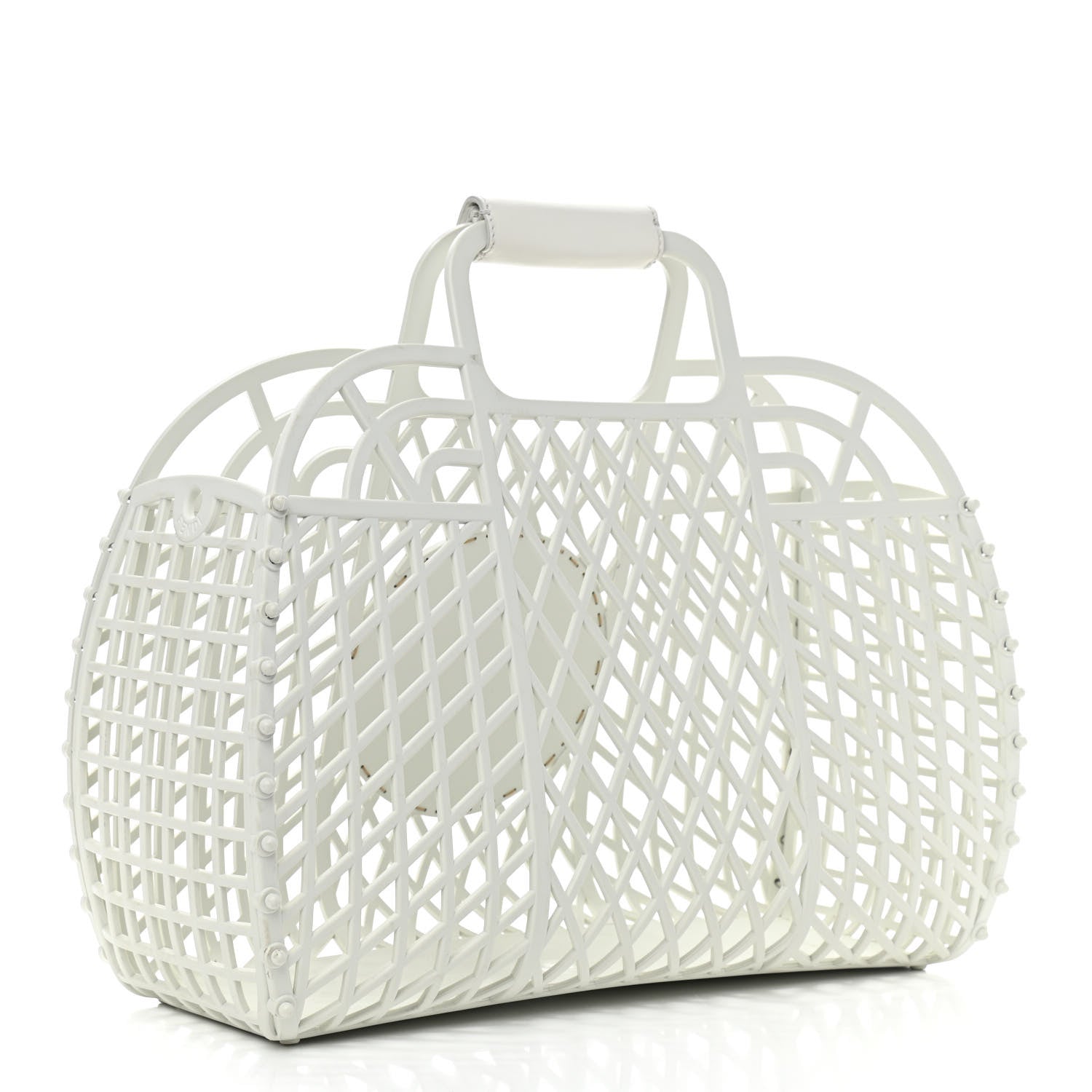 Fendi Recycled Plastic Vitello Liberty Matte Medium Fendi Basket White Ice 3 of 13