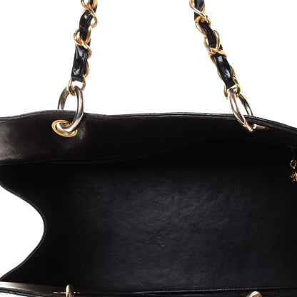 Chanel Patent Quilted Grand Shopping Tote GST Black 4 of 10