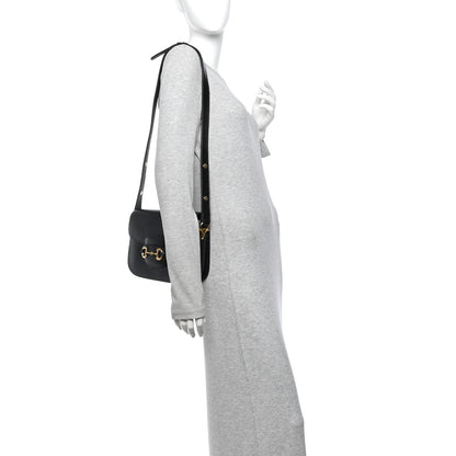 Gucci Azalea Calfskin Horsebit 1955 Shoulder Bag Black 2 of 10