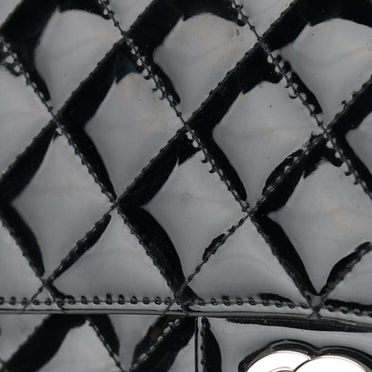 Chanel Patent Quilted Medium Double Flap Black 13 of 16