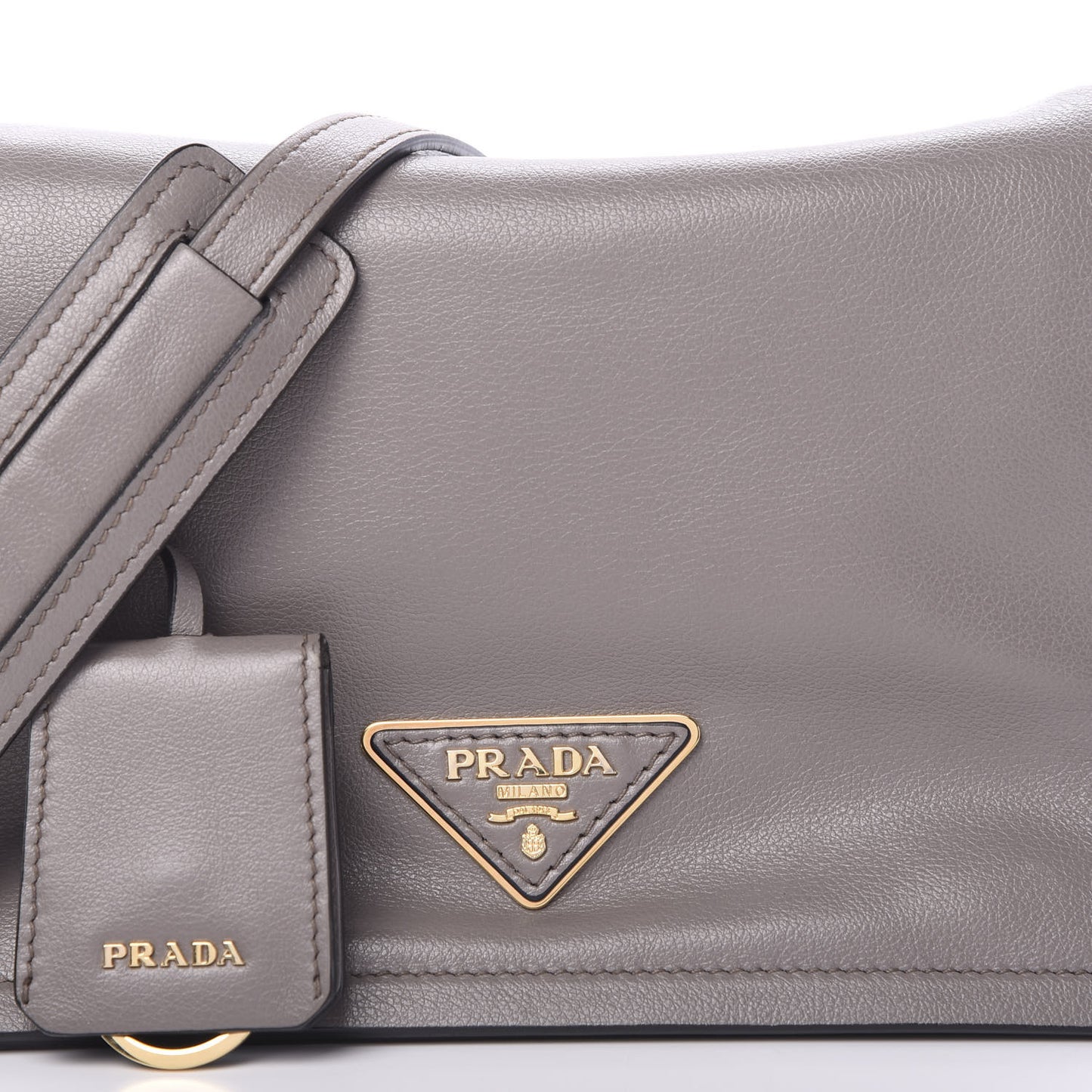 Glace Calf Shoulder Bag Argilla