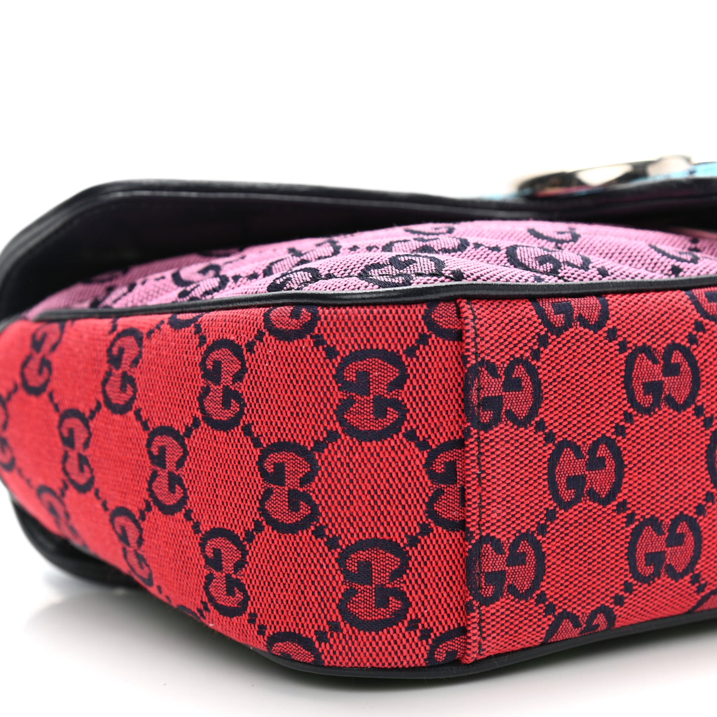 Monogram Multicolor Matelasse Diagonal Small GG Marmont Shoulder Bag Light Blue Pink Blue Green Red