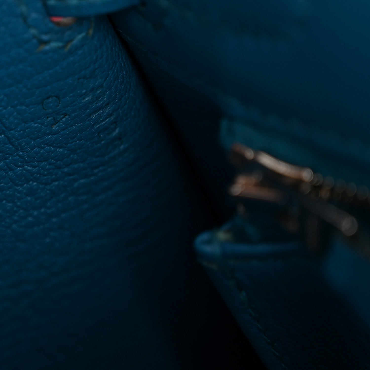 Hermes Tadelakt Kelly Sellier 25 Bleu Izmir 7 of 14