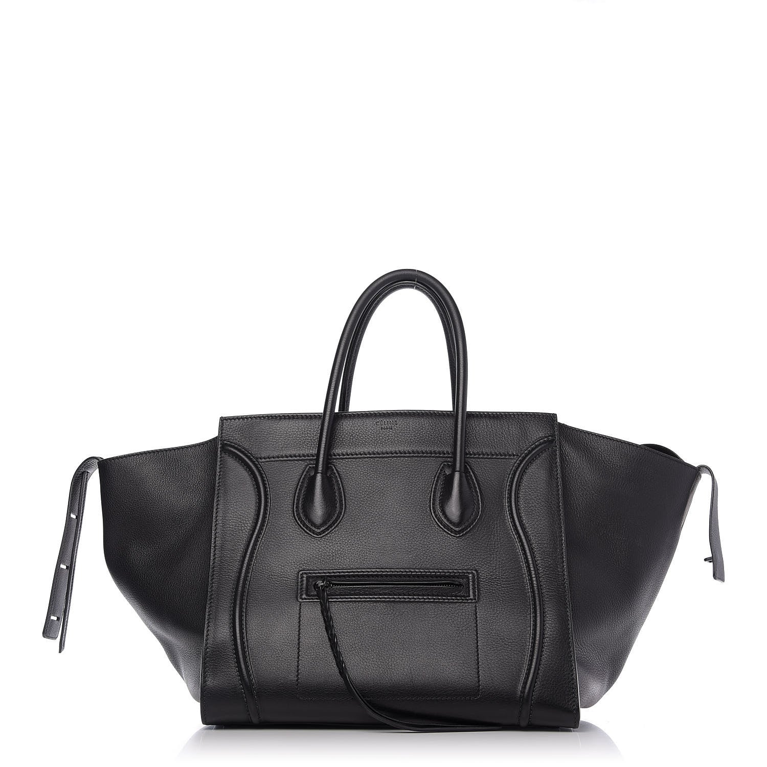 Celine Supple Calfskin Large Phantom Luggage Black 1 of 10