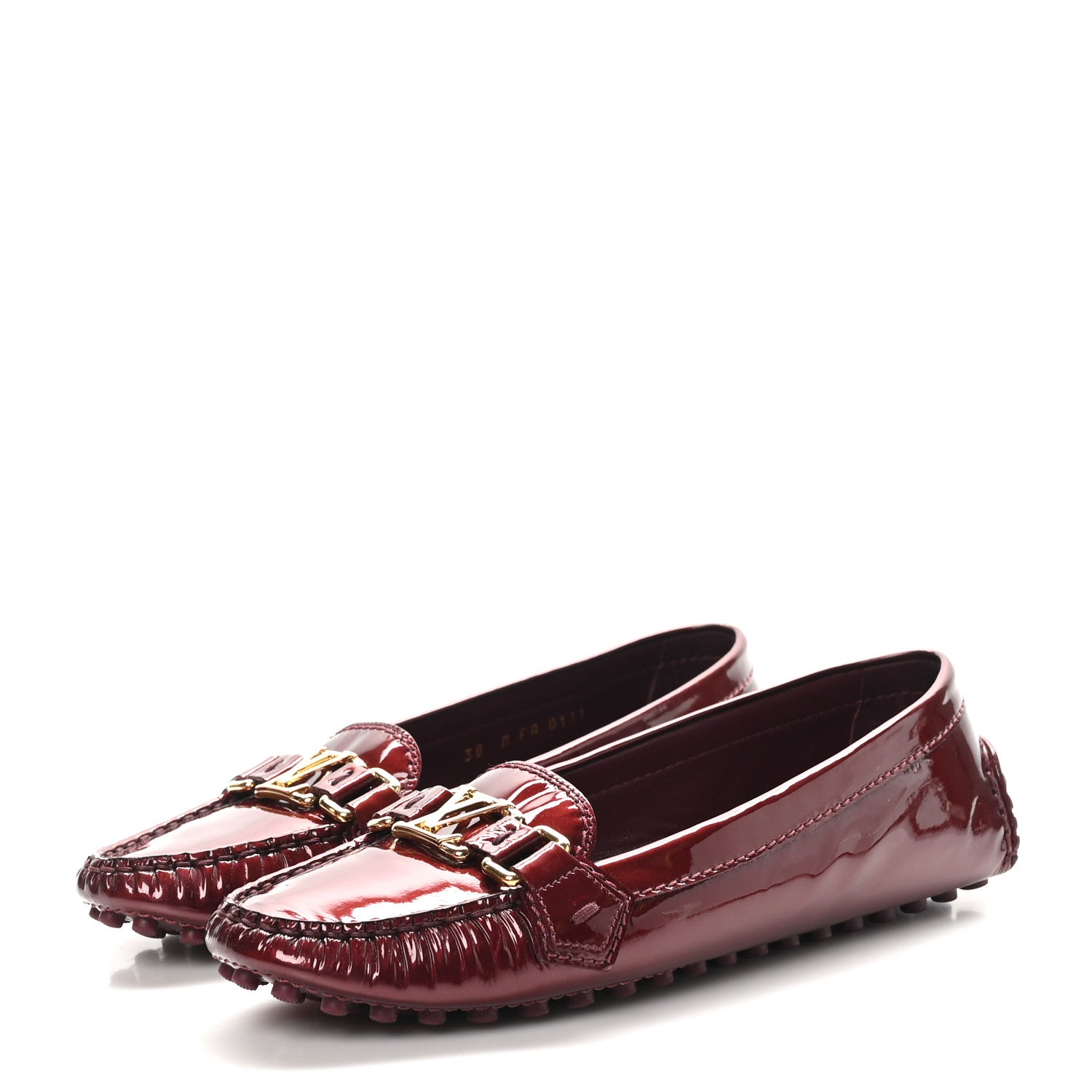 Louis Vuitton Patent Calfskin Oxford Loafers 38 Rouge Fauviste 4 of 9