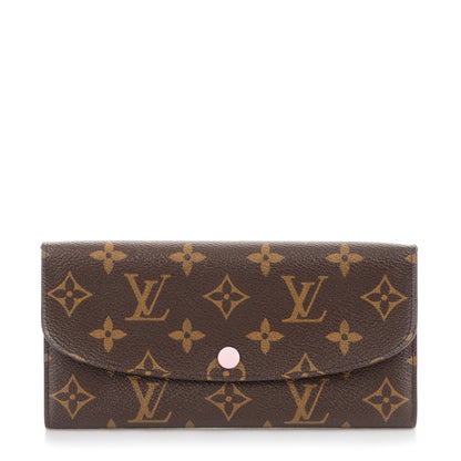 Louis Vuitton Monogram Emilie Wallet Rose Ballerine 1 of 8