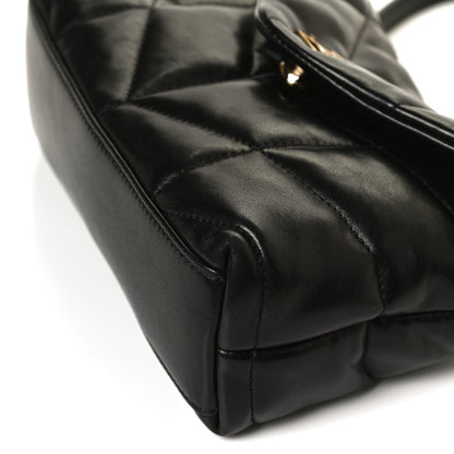 Saint Laurent Lambskin Quilted Toy Loulou Puffer Monogram Chain Satchel Black 11 of 13