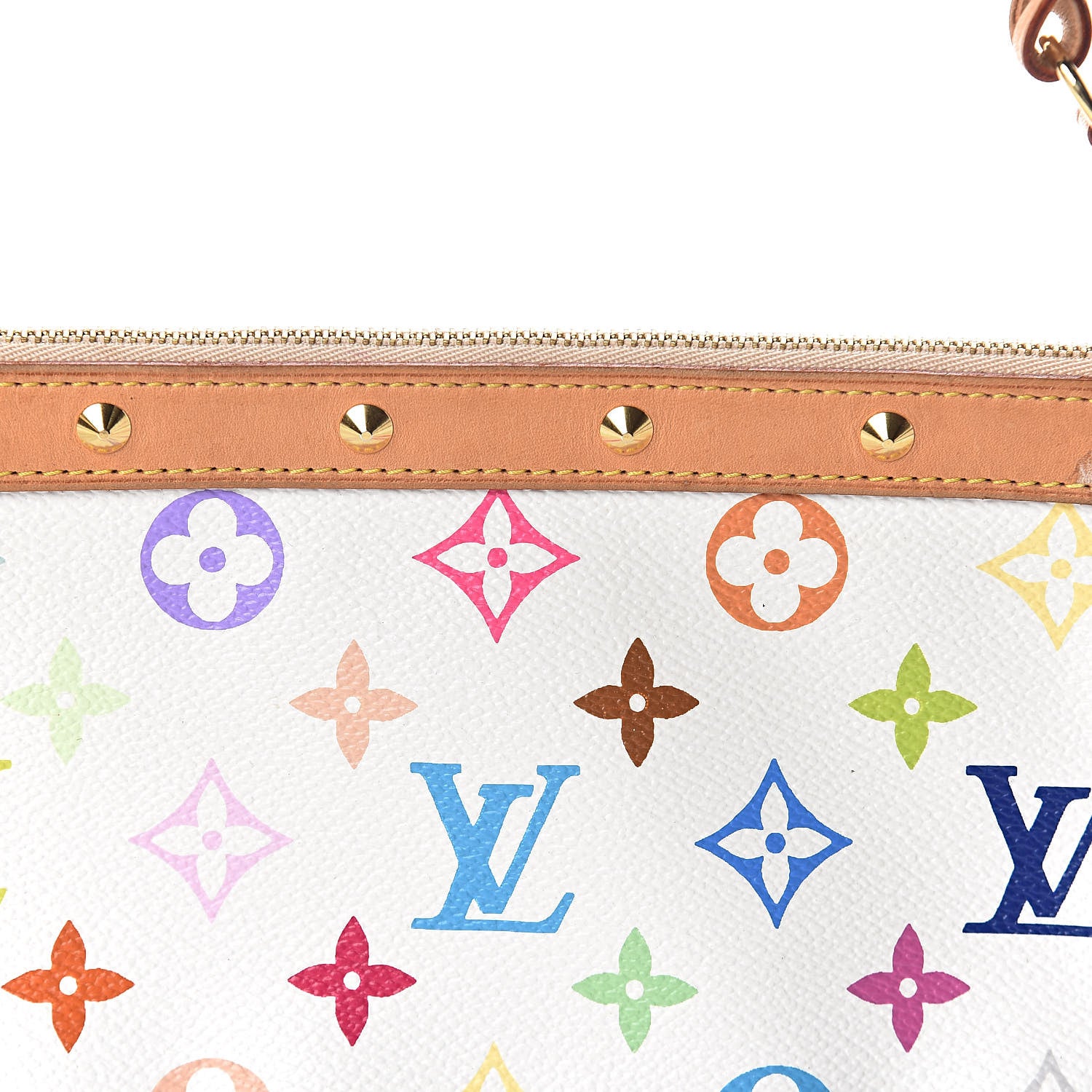 Louis Vuitton Monogram Multicolor Pochette Accessories White 8 of 10