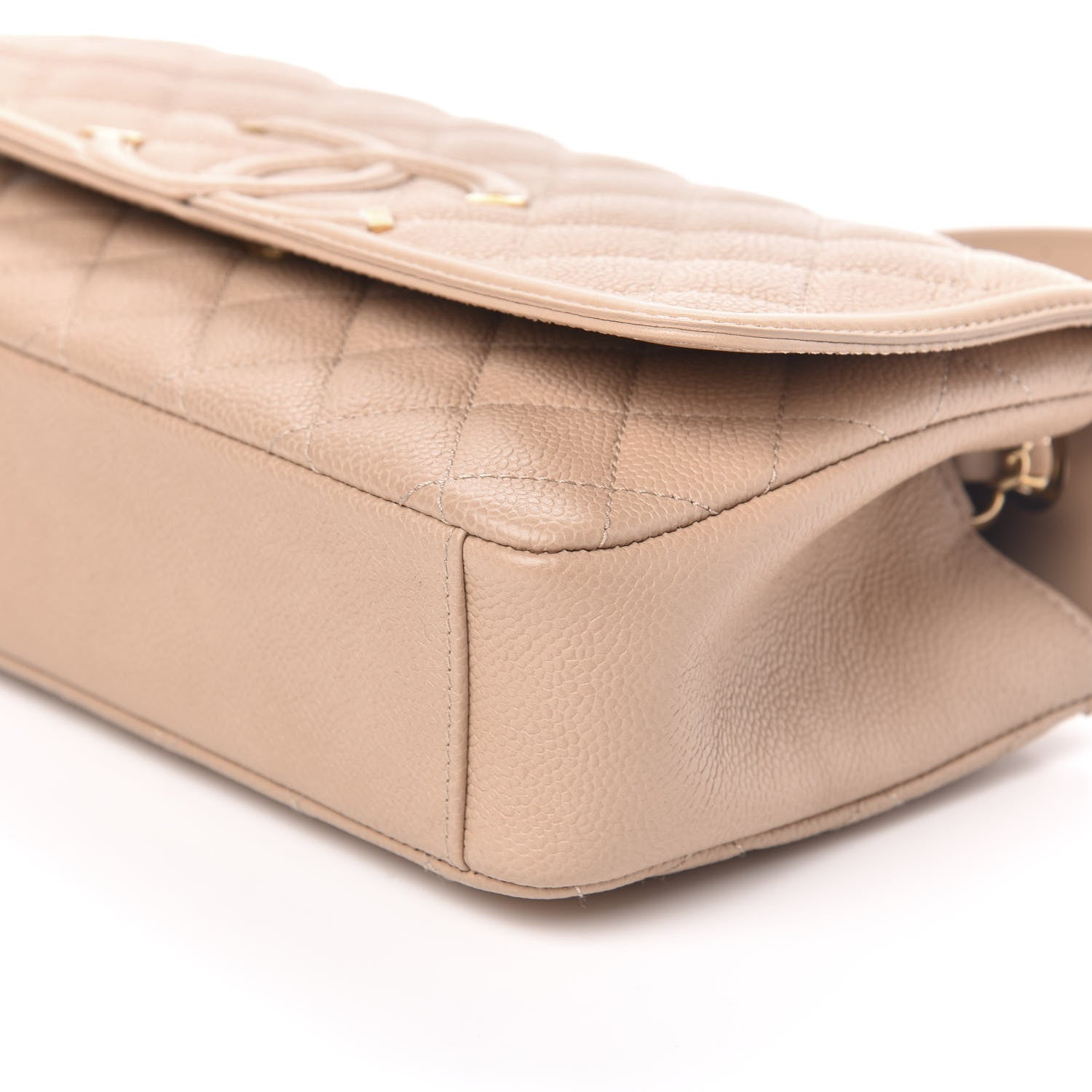 Chanel Caviar Quilted Medium CC Filigree Flap Beige 9 of 11