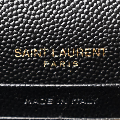 Saint Laurent Grain De Poudre Classic Monogram Kate Tassel Chain Wallet Black 6 of 11