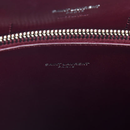 Saint Laurent Grained Calfskin Topstitch Small Classic Sac De Jour Rouge Legion 7 of 10
