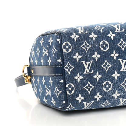 Louis Vuitton Monogram Jacquard Denim Speedy Bandouliere 25 Bleu 8 of 10