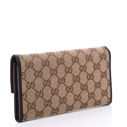 Gucci Monogram Interlocking G Horsebit Web Continental Wallet Dark Brown 2 of 9