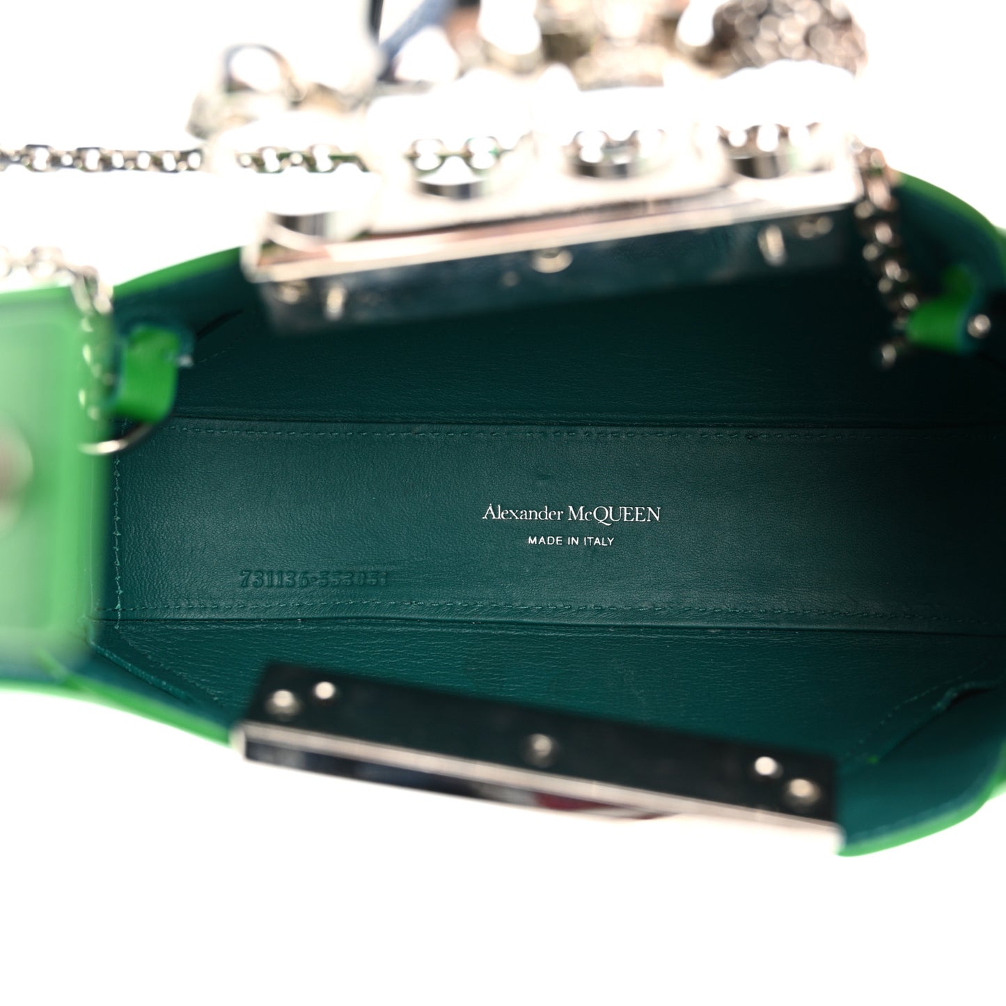 Calfskin Mini The Jeweled Hobo Green