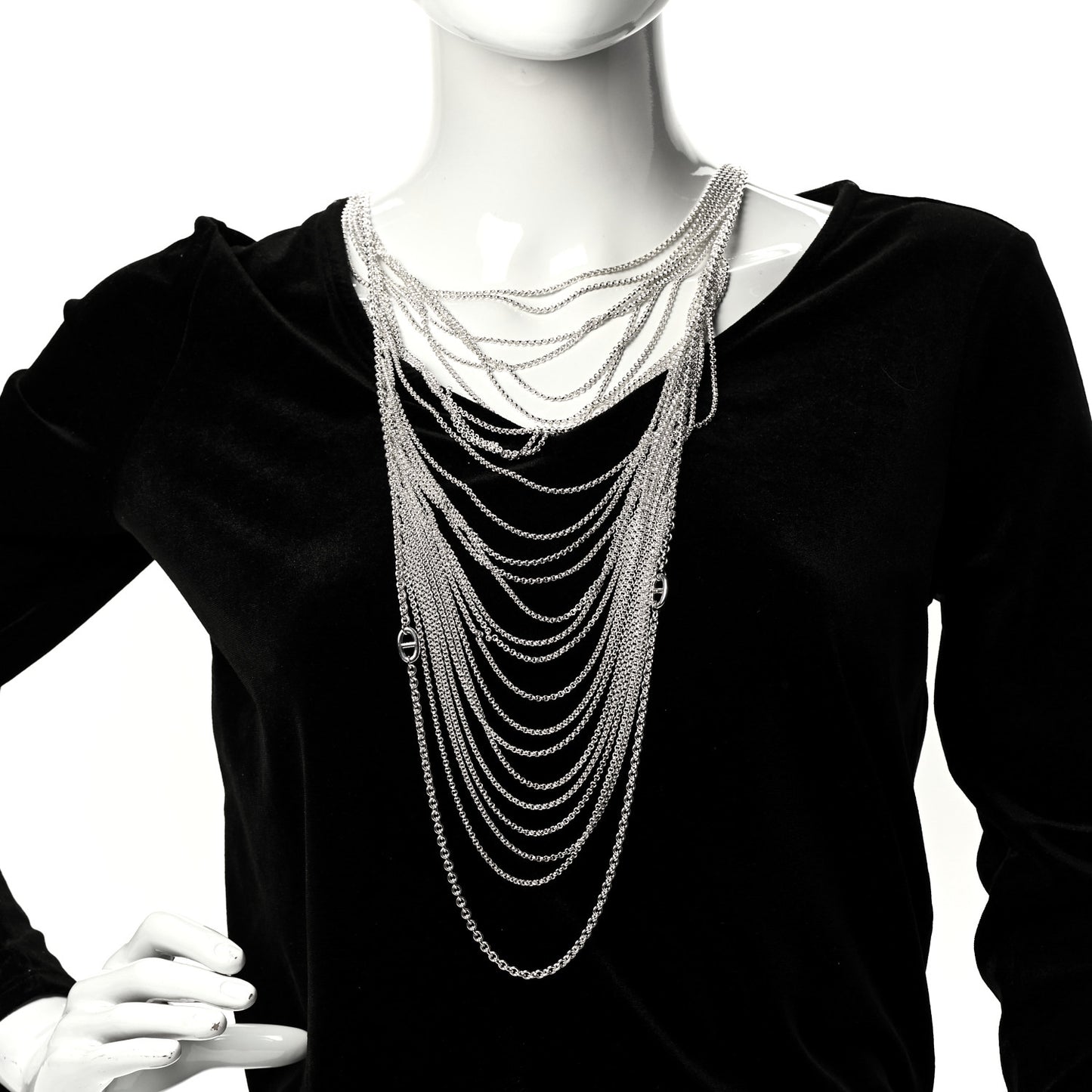 Sterling Silver New Farandole Collier Necklace