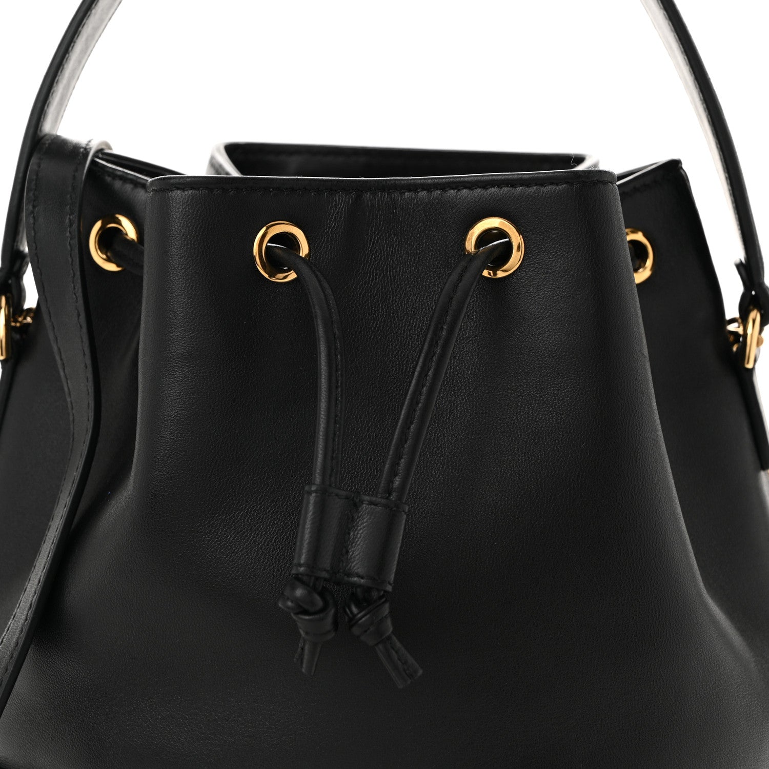 Versace Nappa Quilted Medusa Top Handle Bucket Bag Black 7 of 9