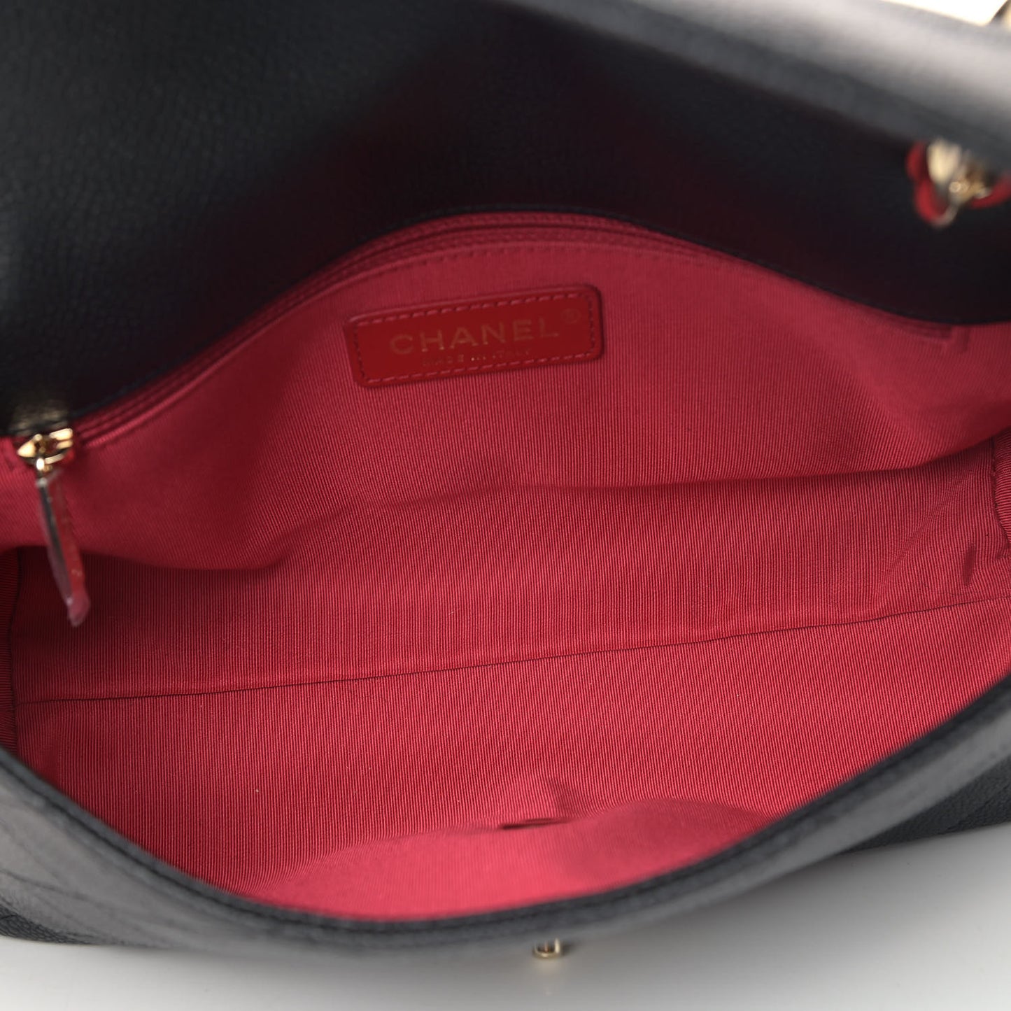 Caviar Quilted City Walk Flap Black