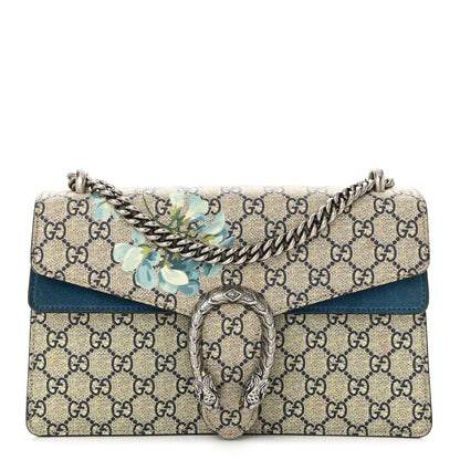 Gucci GG Supreme Monogram Blooms Small Dionysus Shoulder Bag Beige Navy Vintage Blue 1 of 19