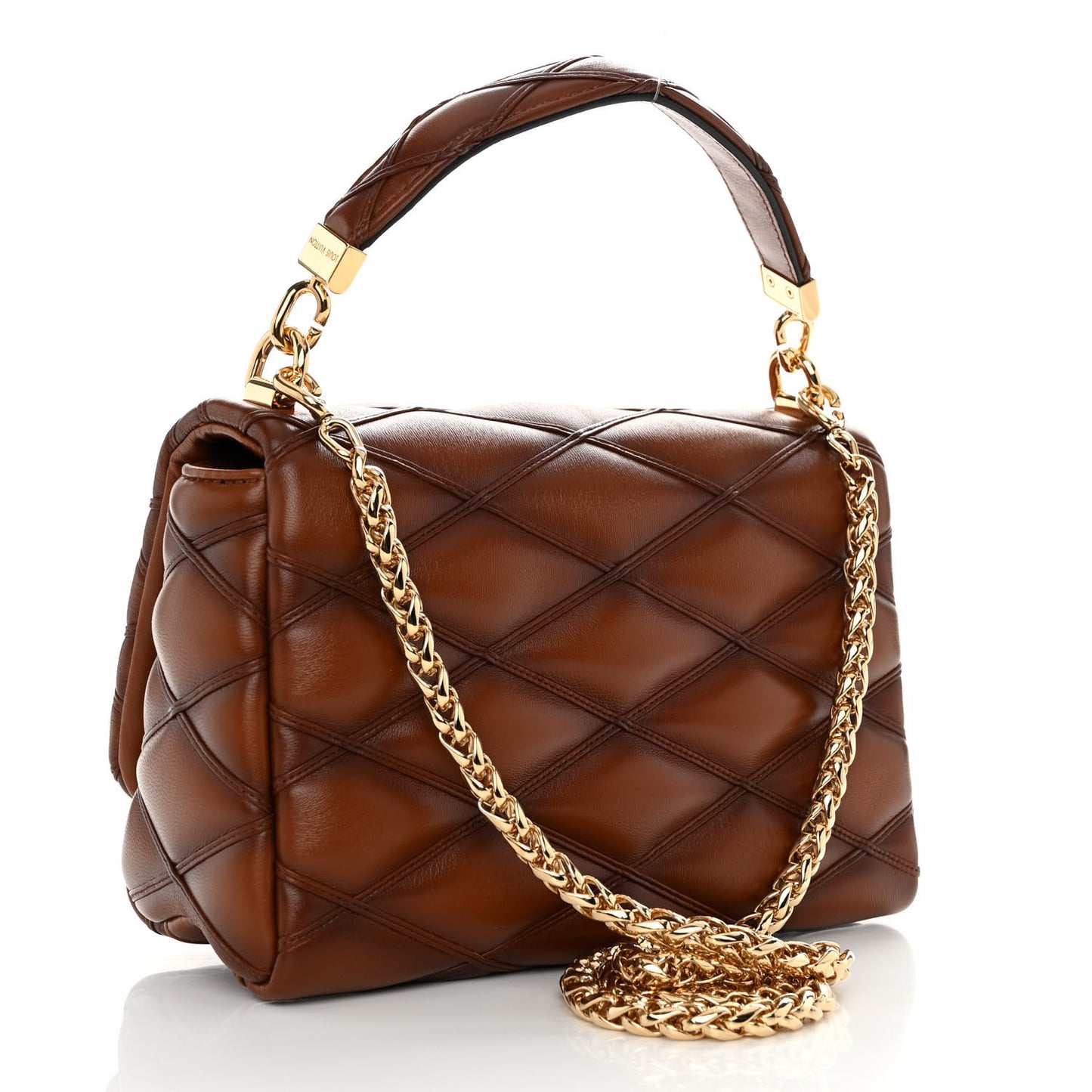 Lambskin Malletage Top Handle GO-14 MM Tan