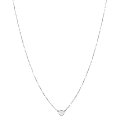 Tiffany Platinum Diamond .24ct Elsa Peretti Diamonds By The Yard Pendant Necklace 1 of 4