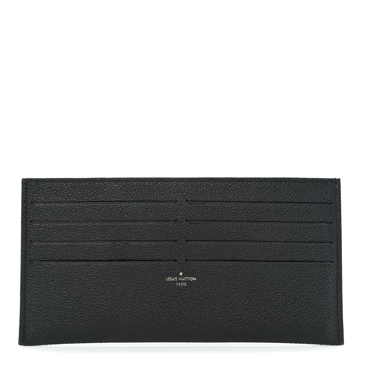 Calfskin Felicie Chain Wallet Card Holder Insert Black