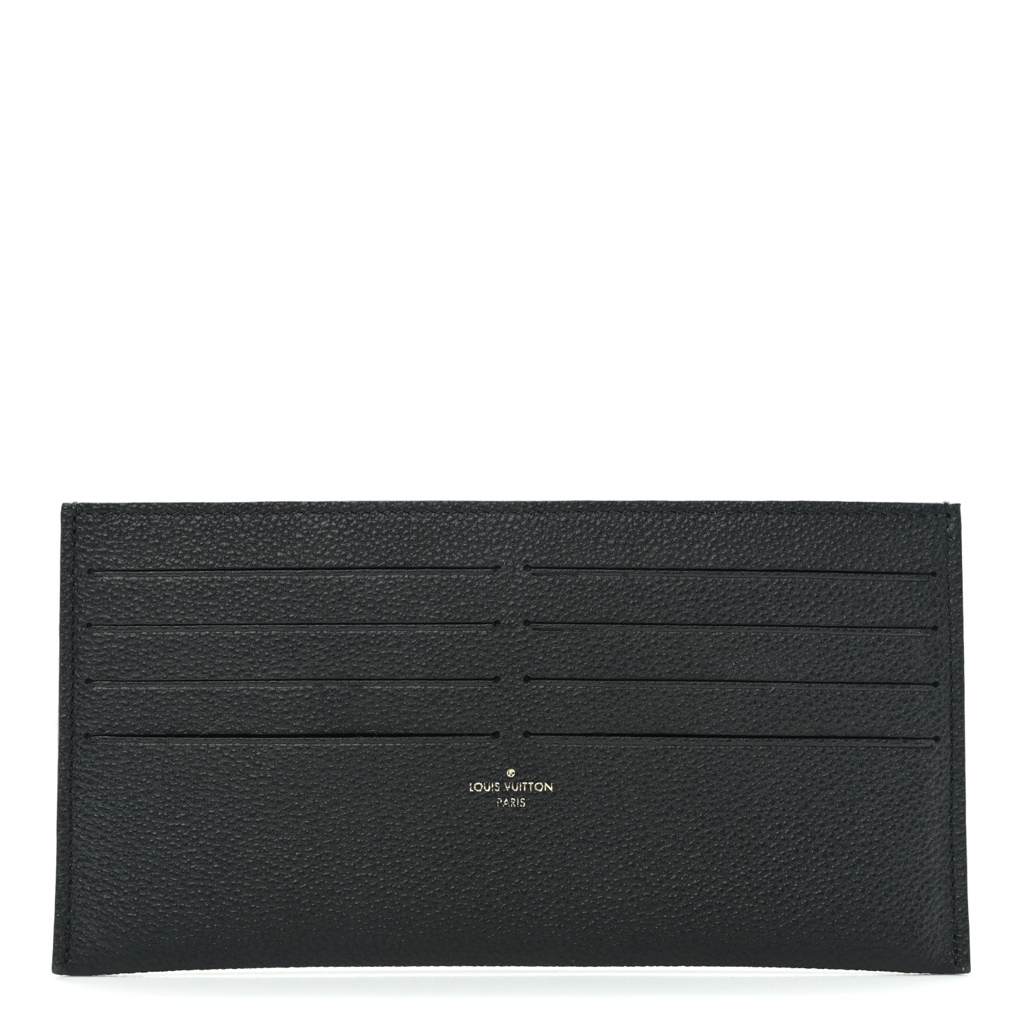 Louis Vuitton Calfskin Felicie Chain Wallet Card Holder Insert Black 1 of 7