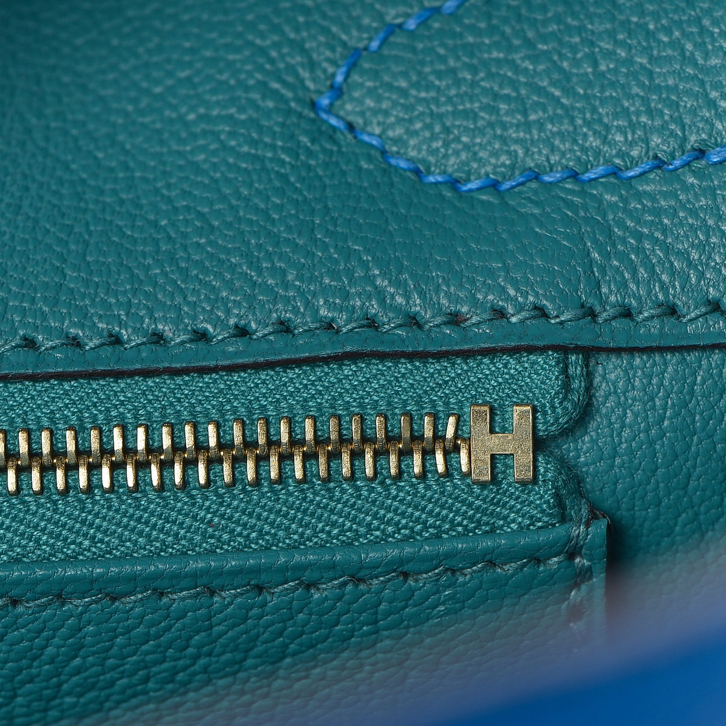 Chevre Mysore Horseshoe Birkin 30 Bleu Hydra Bleu Paon
