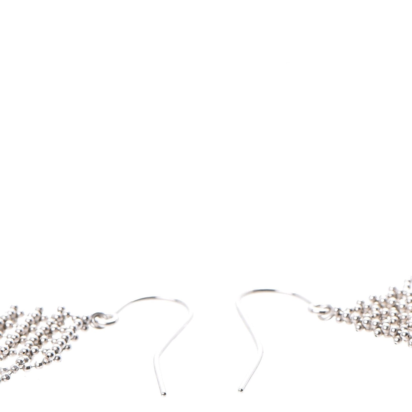 18K White Gold Fringe Earrings