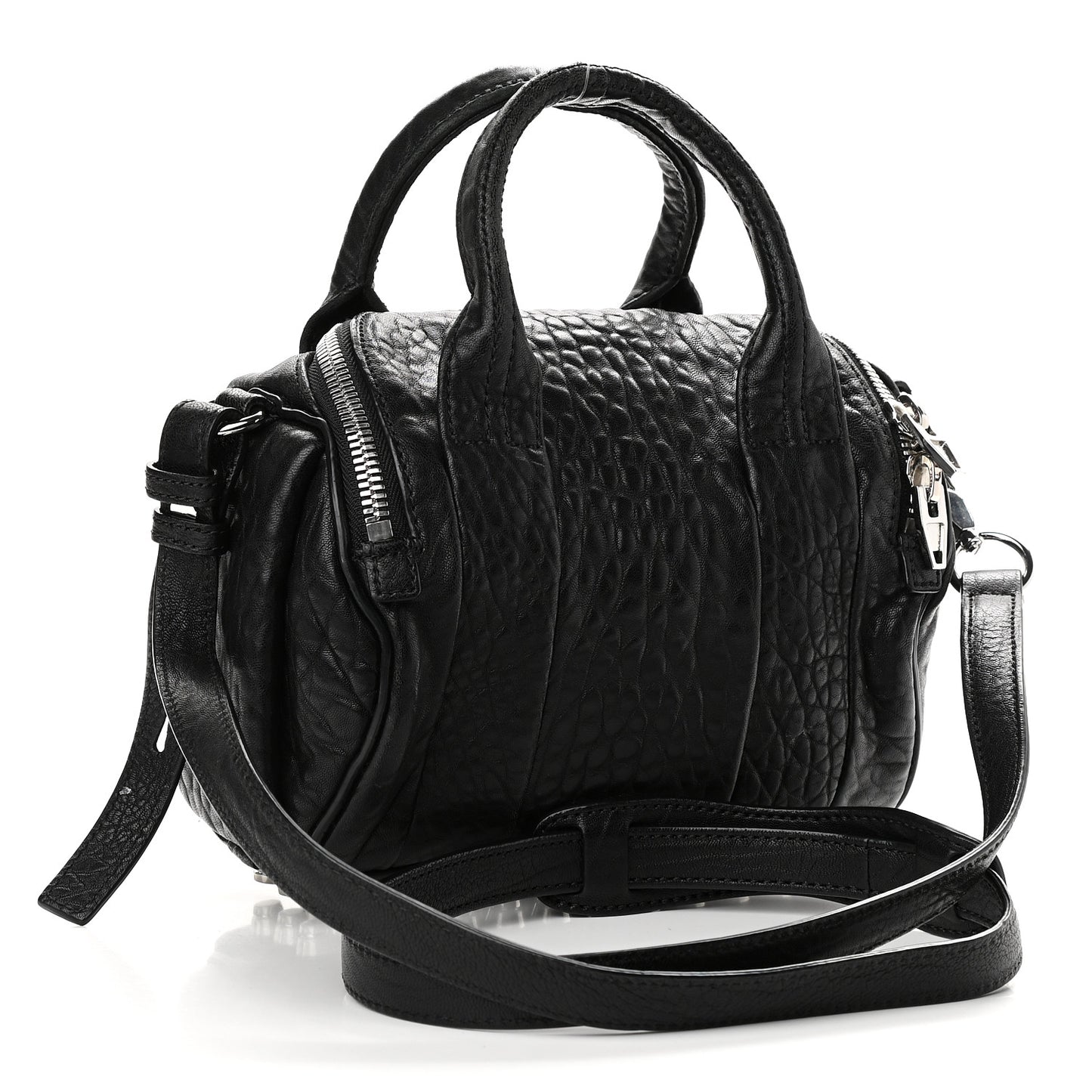 Pebbled Lambskin Mini Rockie Black Rhodium Hardware