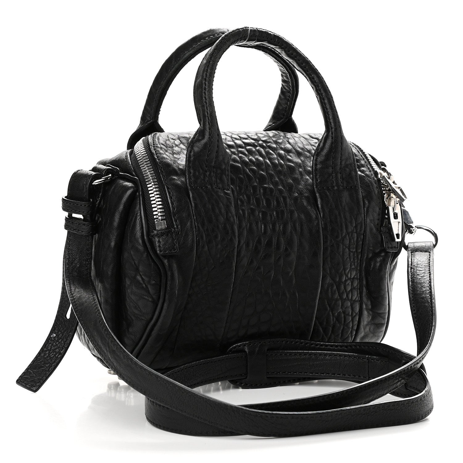 Alexander Wang Pebbled Lambskin Mini Rockie Black Rhodium Hardware 2 of 7
