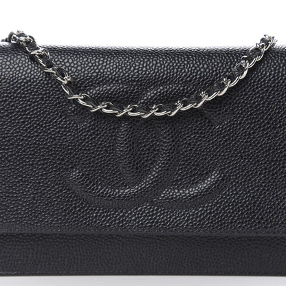 Chanel Caviar Timeless CC Wallet On Chain WOC Black 11 of 12