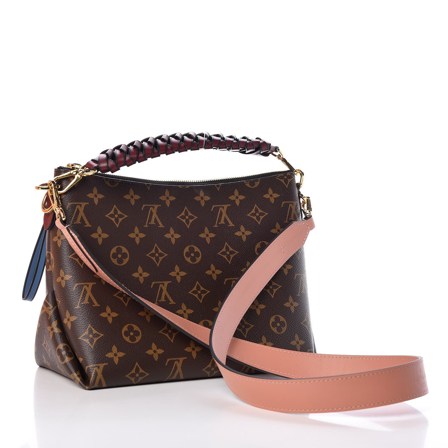 Louis Vuitton Monogram Beaubourg Hobo Mini Bordeaux Red Peach Safran Blue Jean Blue 4 of 10