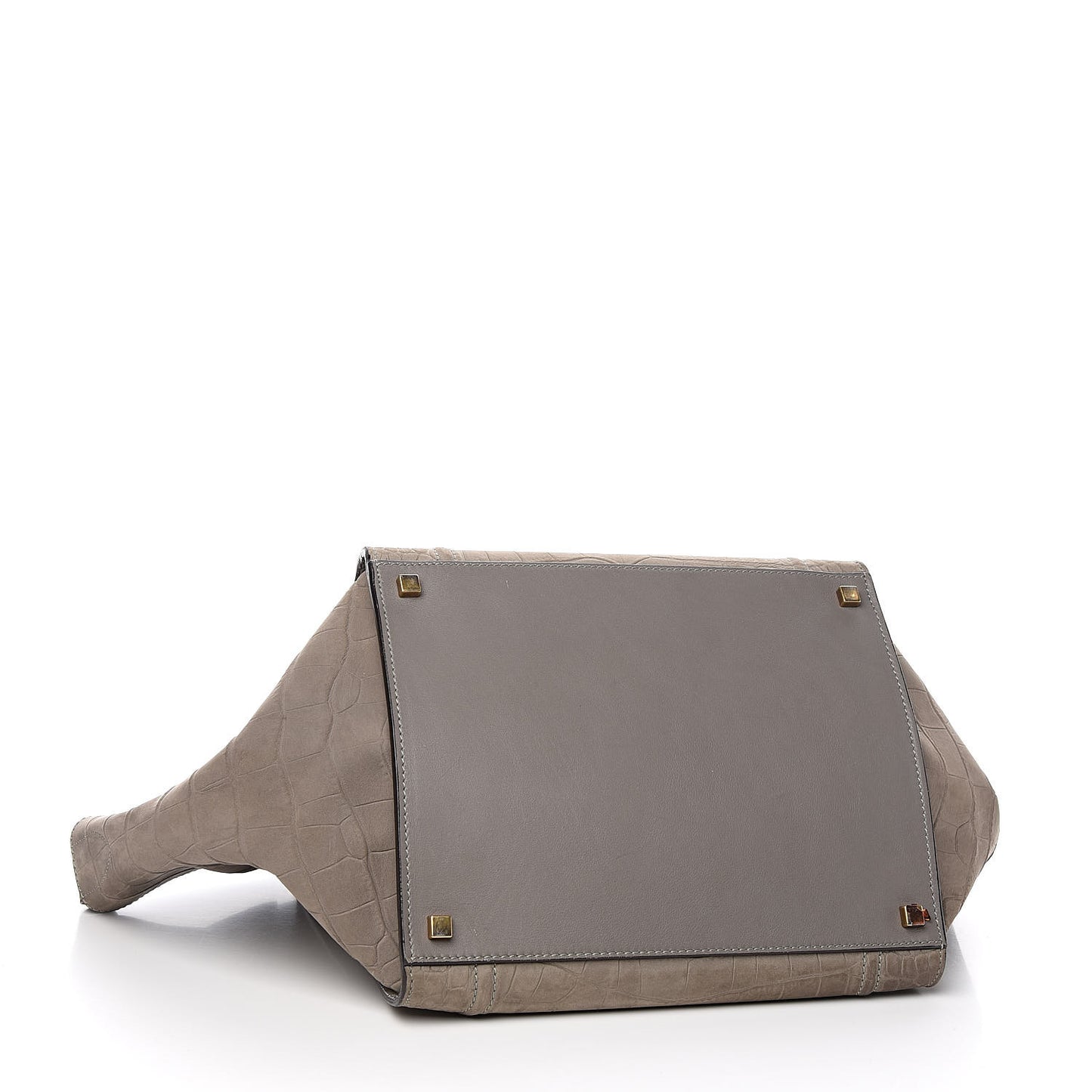 Crocodile Embossed Nubuck Medium Phantom Luggage Grey