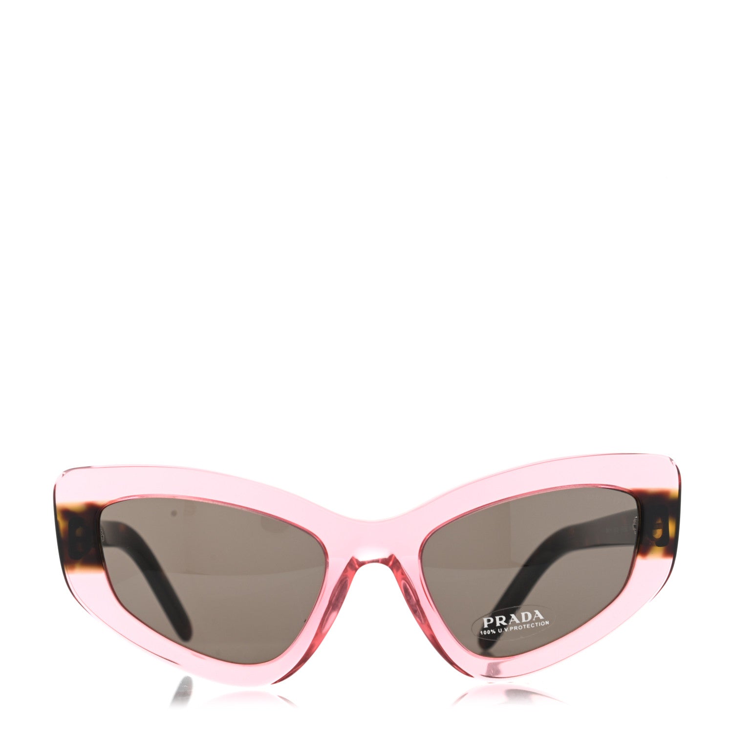 Prada Cat Eye Sunglasses SPR 11VF Pink Tortoise 2 of 8