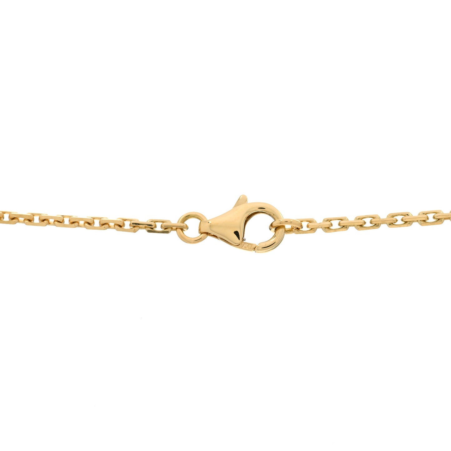 18K Yellow Gold 3 Diamonds LOVE Pendant Necklace