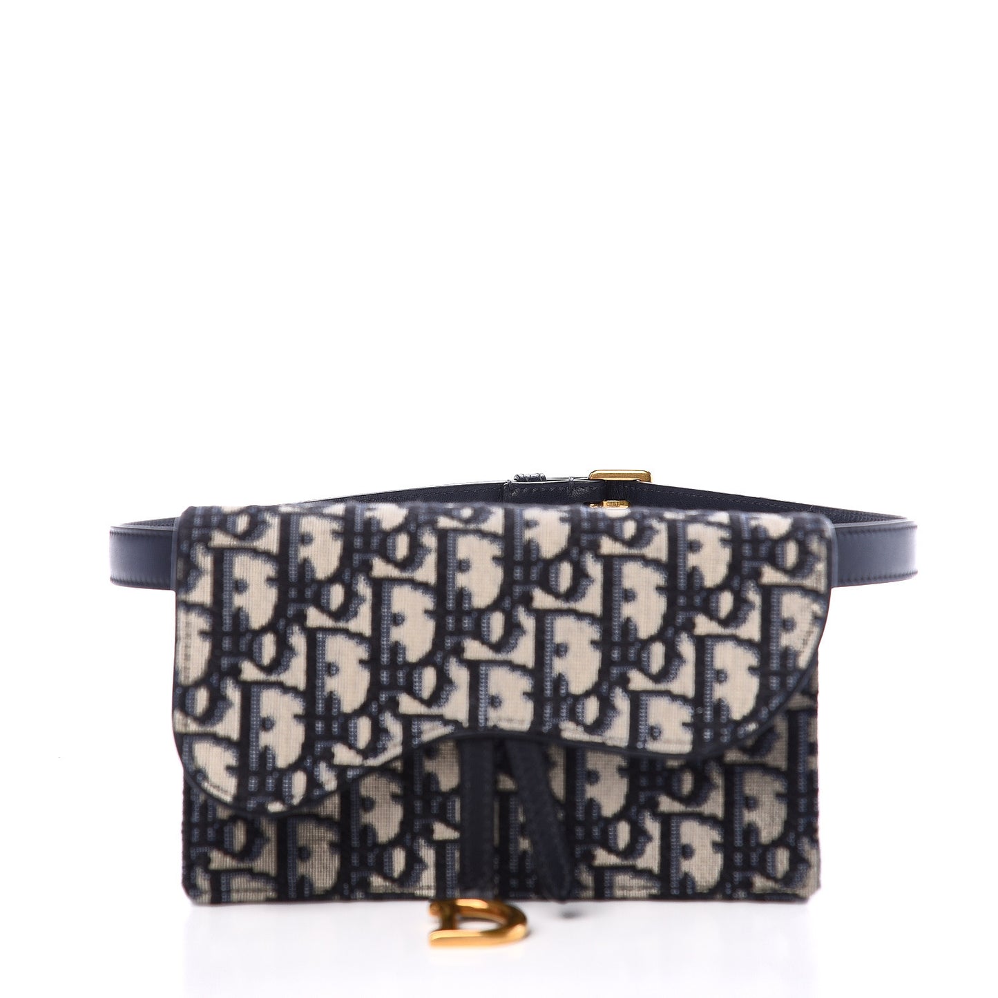 Oblique Saddle Belt Bag Blue