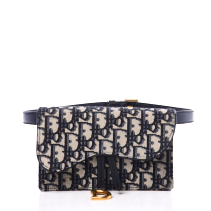 Christian Dior Oblique Saddle Belt Bag Blue 1 of 13