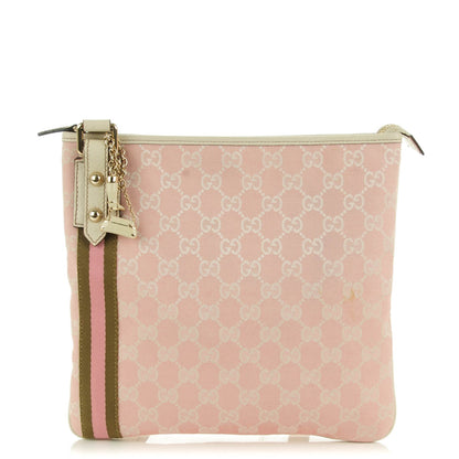 Gucci Monogram Web Jolicoeur Charms Messenger Pink 1 of 9