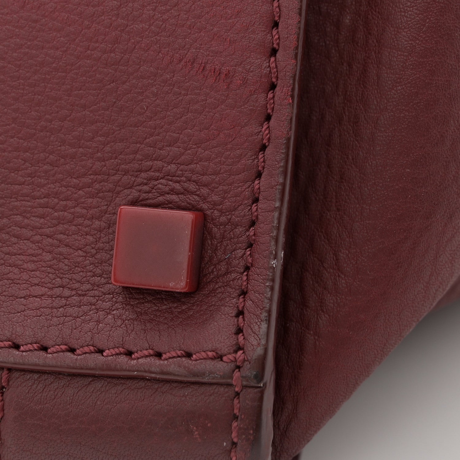 Celine Supple Calfskin Medium Phantom Luggage Burgundy 15 of 19