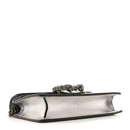 Gucci Metallic Calfskin Super Mini Dionysus Shoulder Bag Silver 4 of 11